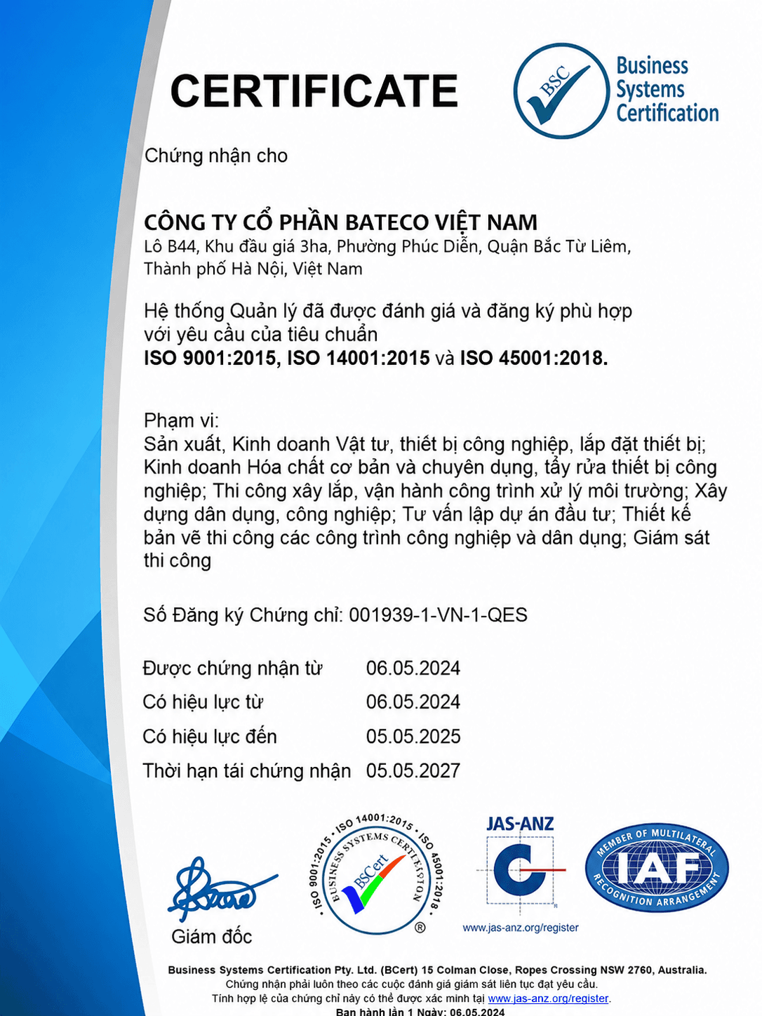Giấy chứng nhận